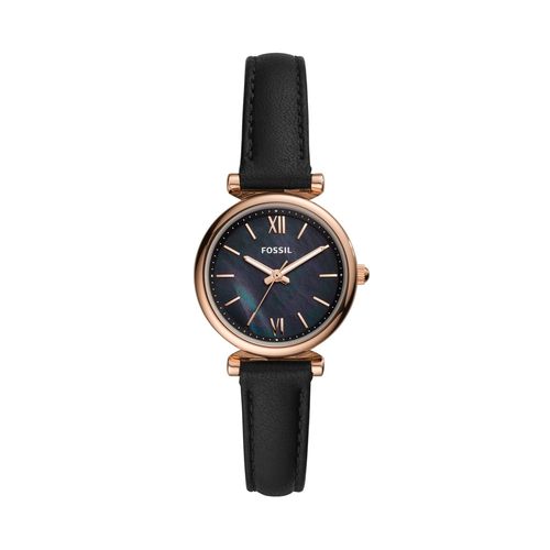 Montre Fossil Mini Carlie Cuir Noir