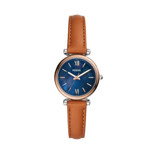 Fossil Montre Marron Analogique Femmes Carlie Mini Es4701