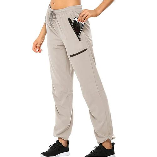 Pantalon Randonnée Femme Léger Imperméable Séchage Rapide Pantalon Extérieur Respirant Avec Poches Zippée - Taille Eu