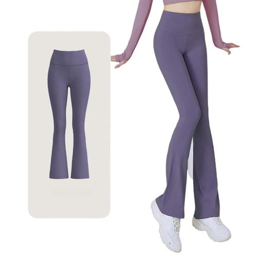 Pantalon De Yoga Bootcut Pour Femme Taille Haute Slim Fit Pantalon ?Vasé Couleur Unie Pour Quotidien Et Yoga