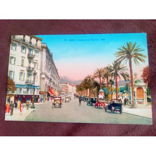 Carte Postale Ancienne Neuve Nice Avenue De Verdun