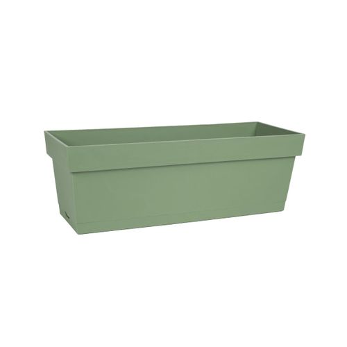 Jardinière Toscane + Plateau Clipsé 50 X 18 X 16,7 Cm - Vert Laurier