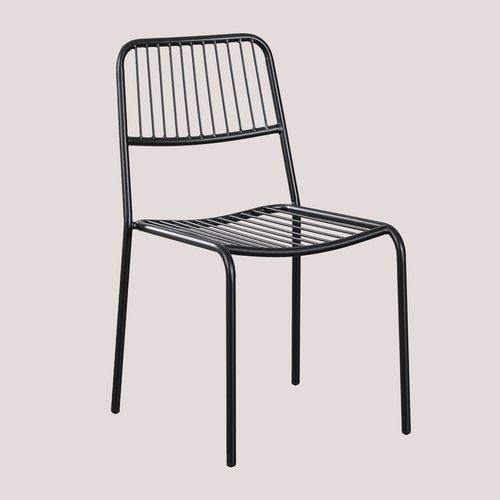 Pack De 4 Chaises De Salle À Manger Empilables Elton Noir De Carbone