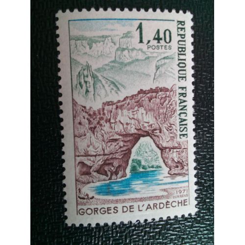 Timbre France Yt 1687 Gorges De L'ardèche 1971 ( 10804 )