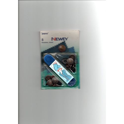 Kit "Jeans" 8 Boutons,Bruni Newey Mode D'emploi Inclus (Made In W; Germany).