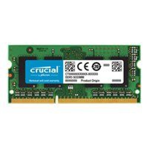 Crucial - DDR3L - module - 4 Go - SO DIMM 204 broches - 1600 MHz / PC3-12800 - CL11 - 1.35 V - mémoire sans tampon - non ECC