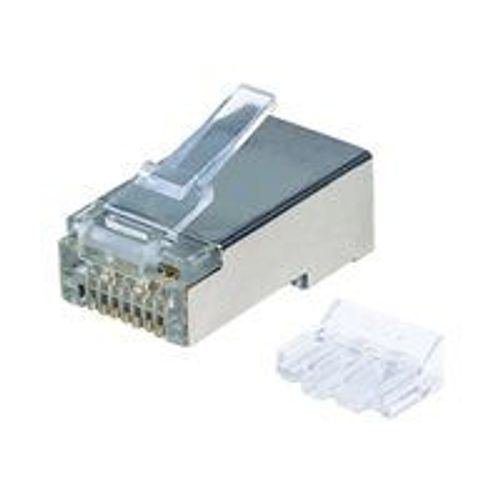 Intellinet RJ45 Modular Plugs Pro Line, Cat6A, STP, 3-prong, for solid & stranded wire, 50 µ gold-plated contacts, 70 pack - Connecteur de réseau - RJ-45 (M) - STP - CAT 6a (pack de 70)