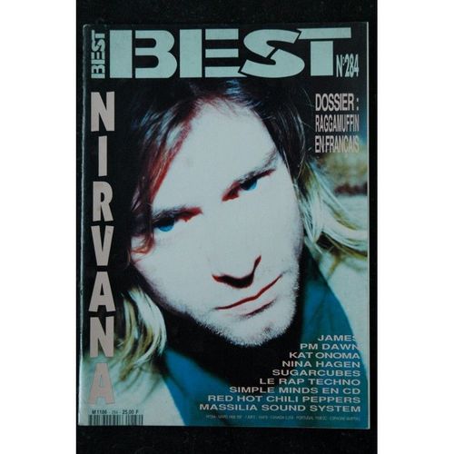 Best 284 Mars 1992 Cover Nirbana Kurt Cobain Nina Hagen Simple Minds Red Hot Chili Peppers