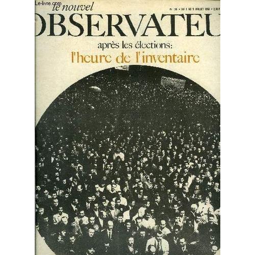 Le Nouvel Observateur N° 190 - Le Bonheur De La Liberté Par Pierre Coulomb, Jeanne Favret Et Jean Pierre Peter, L Heure De L Inventaire Par Jean Daniel, Elysée : Les Choix Du Général Par Claude Krief(...)