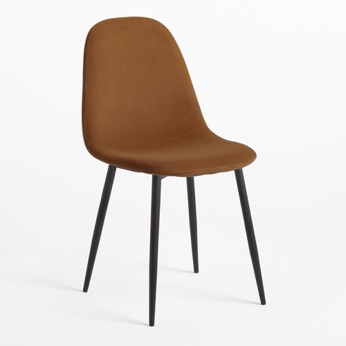 Chaise De Salle À Manger En Velours Glamm Noir