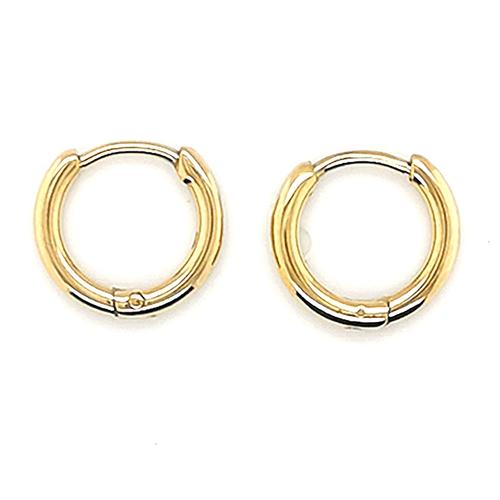 Boucles D'oreilles Zag Bijoux Acier Doré 12mm