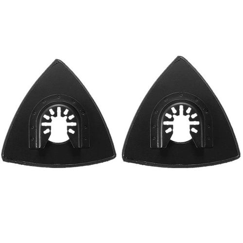 Lot de 2, 90mm Six Trous en Acier Inoxydable Triangulaire Disque De Sable Lame De Scie