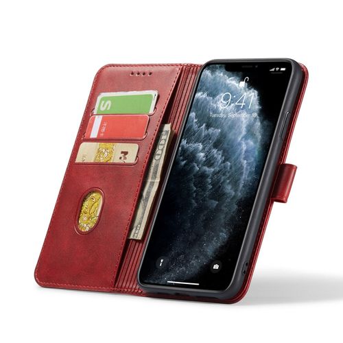 Cuir Premium Etui Coque Xiaomi Redmi Note 8, Etui Housse Coque Pour Redmi Note 8 Antichoc, Portefeuille Etui Housse Pour Xiaomi Redmi Note 8 (Rouge)