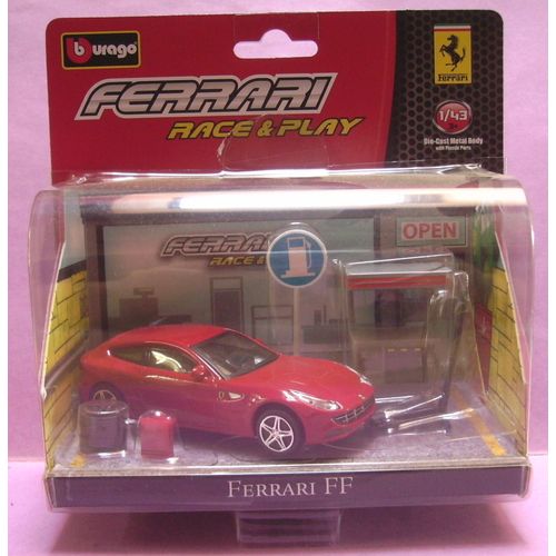 Coffret Diorama Avec Accessoires Bburago Race & Play - Ferrari F F - 1/43-Bburago