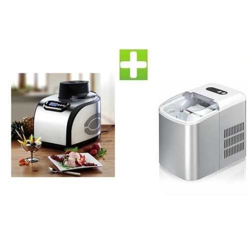 KLAISER W40 Turbine à glaces avec livre de 62 recettes et Machine à Glaçons KLAISER ICE KUBE 180
