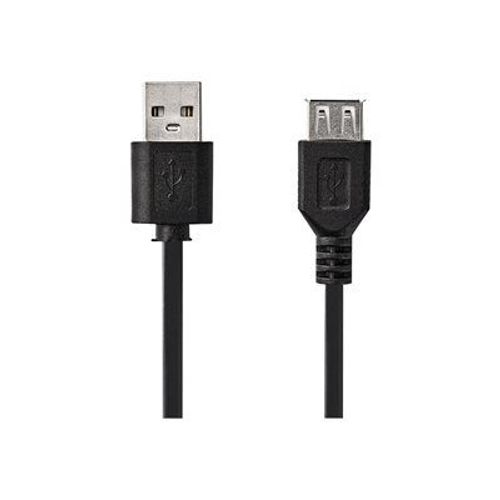 Nedis - Rallonge de câble USB - USB (M) pour USB (F) - USB 2.0 - 2 m - noir