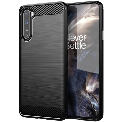 Coque Brossée Noire Oneplus Nord 5g Carbon Fiber Antichoc - Accessoires Pochette Case