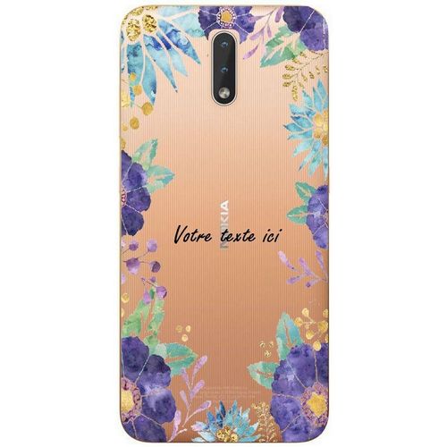 Coque Nokia 2.3 Fleur 15 Violet Personnalisee