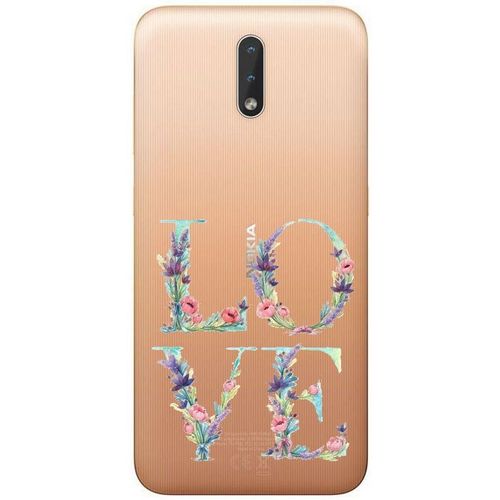 Coque Nokia 2.3 Love Coquelicot Fleur Pastel Violet