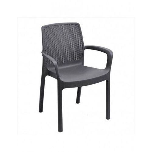 Silla Resina Simil Rattan Regina Antracita