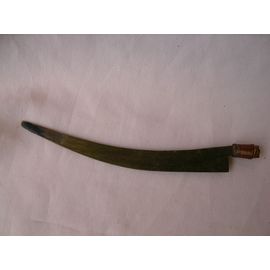 Ww1 Artisanat De Tranchées Type Couteau Lame Courbée /Ouvre Lettre Avec Motifs