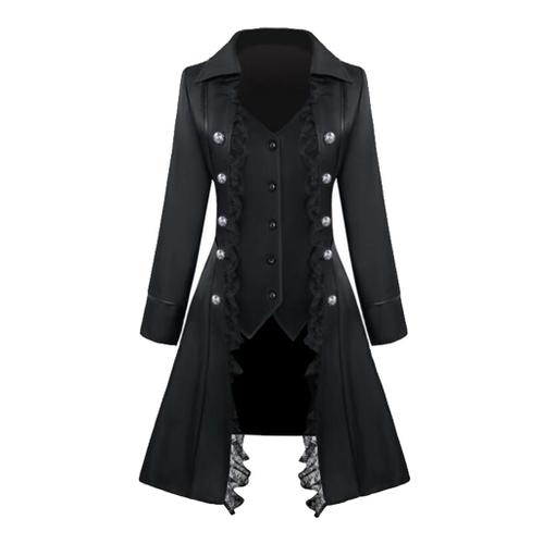 Manteau Longue Steampunk Femme Gothique Victorienne M Noir