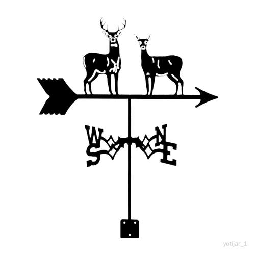 en métal, indicateur de Direction du vent, clôture, porche, ferme, Avec des élans 35cm