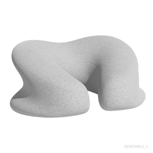 Coussin De Cou Et De Visage Doux Avec Fermeture Éclair, Coussin De Tête Gris