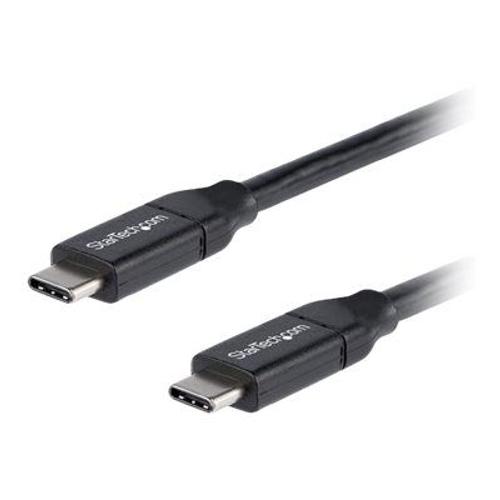 StarTech.com Câble USB-C vers USB-C avec Power Delivery 5A de 1 m - Cordon USB 2.0 Type-C certifié USB-IF - Noir - Câble USB - 24 pin USB-C (M) pour 24 pin USB-C (M) - Thunderbolt 3 / USB 2.0 - 5...