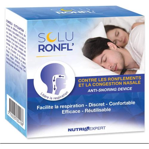 Nutriexpert - Soluronfl' Dispositif Nasal Anti-Ronflements - Facilite La Respiration Instantanément - Réduit Les Ronflements - 4 