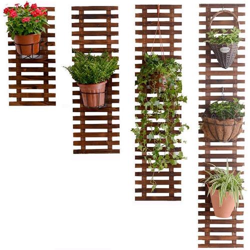 étagère Plant Plancher Stand Fleur en Bois Multifonction Multifuntion Style Pastoral Balcon Salon Indoor/Extérieur, Couleur du Bois, 4 Tailles Rdz (Size : 60x30cm)