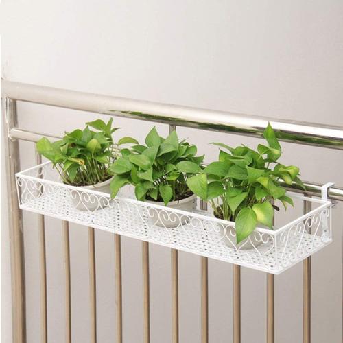 White White Wall Suspendu Stand Stand Stand Balcon Accueil Jardin Patio Décor Plaque D'affichage Plancher Stocket Planterie 100 * 20 * 12cm (Couleur: Noir, Taille: 60 * 20 * 12cm) Rdz