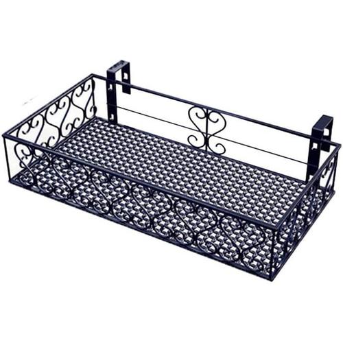 Support Fleurs Rond Crochet Support Jardiniere Balcon Support Pot Métal Clôture Pot Plante Garde Corps Suspendu Clôture Convient pour Balcon Jardin Clôture Intérieur Et Extérieur