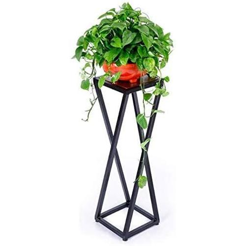 Vertes Stand De Fleur Multilouche Flower Robinet De Fer Stand Stand Salon Intérieur Balcon Flore Pot Affichage Étagère Étagère En Coin Sol Fleur Estraquet L30 × W30 × H100cm Rdz