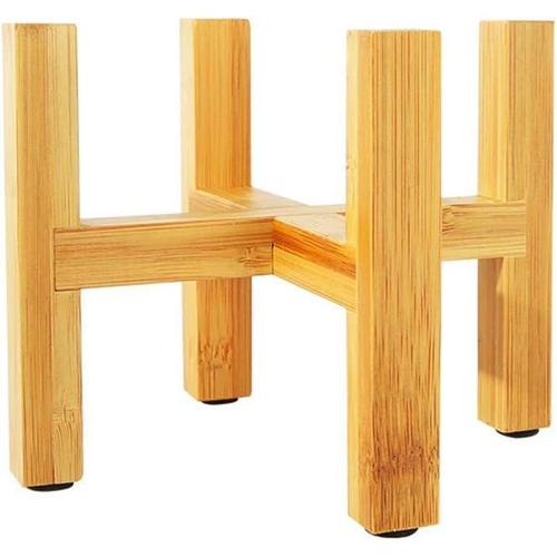 Support À Plante - Bambou -Porte-Pot De Fleur En Bois Au Milieu Du Siècle,Présentoir En Pot,Décor Maison Moderne -Plant Stands Indoor (Plante Et Pot Non Inclus),12×9cm