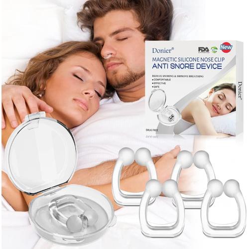 4pcs 4pcs Pince À Nez Anti Ronflement| Snore Stopper Arrête Les Ronflements Du Nez Dilatateur Nasal Dispositif Appareil Apnée Du Sommeil 