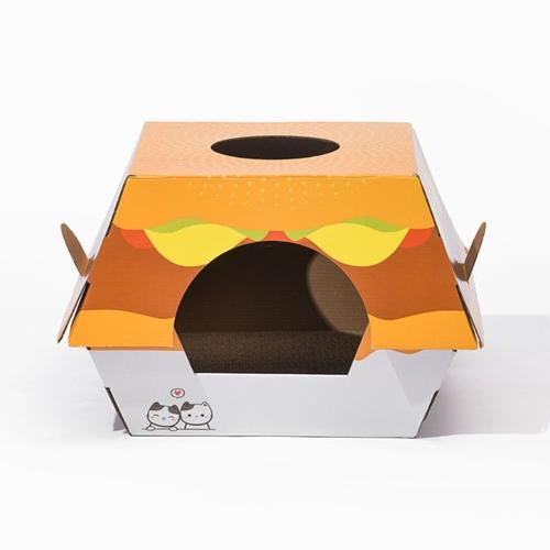 Maison En Carton À Gratter Chats, Mignon, Centre De Jeu À Gratter Durable, Jouet Interactif Pour Chaton D0ld