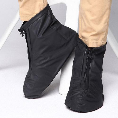 Couvre-Chaussures En Pvc Réutilisable Avec Couche Imperméable Interne, Couvre-Bottes De Rinçage Pour Chaussures Plates Et De Pluie, Hommes Et Femmes