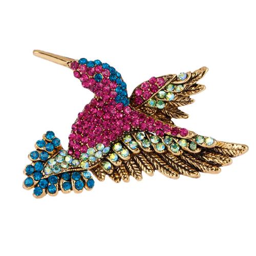 Broche Animale Mode Oiseau Broche En Cristal Robe Embellissement Unisexe