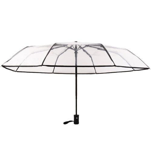 Parapluie Transparent Pour Femmes, Entièrement Automatique, Portable, Pour La Pluie