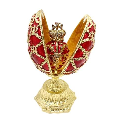 ?uf de pâques en diamant russe, strass uniques de Style Royal pour la maison, cadeau de Festival, artisanat de Figurine à collectionner