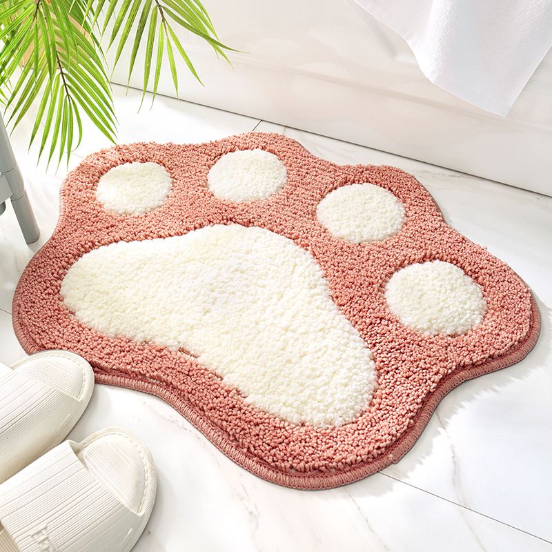 Tapis de bain en forme de pied, bande dessinée, absorbant, antidérapant, en microfibre, lavable en Machine