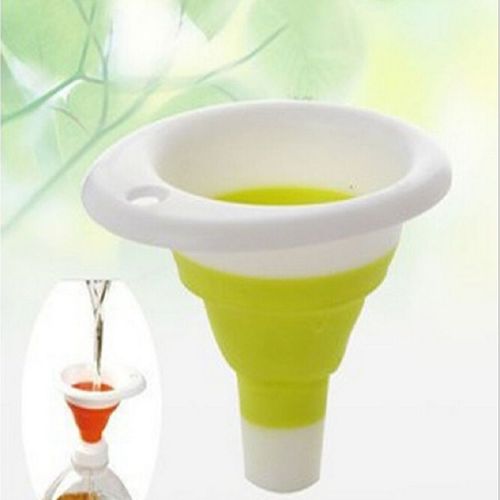 Entonnoir Pliable En Gel De Silicone, 1 Pièce, Style Pliable, Trémie De Cuisine, Outils De Cuisine, Accessoires Gadgets Couleur Aléatoire