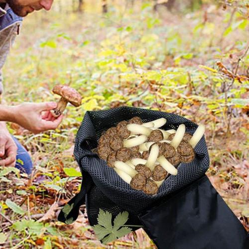 Sac de cueillette de champignons, panier de recherche de nourriture en plein air, pochette en maille pour la récolte de fruits, légumes, vergers, D0LD