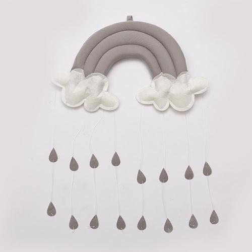 Décoration murale de style nordique arc-en-ciel pour chambre de bébé, nuage de pluie, tente pour enfants, accessoires pour chambre d'enfant, accessoires photo