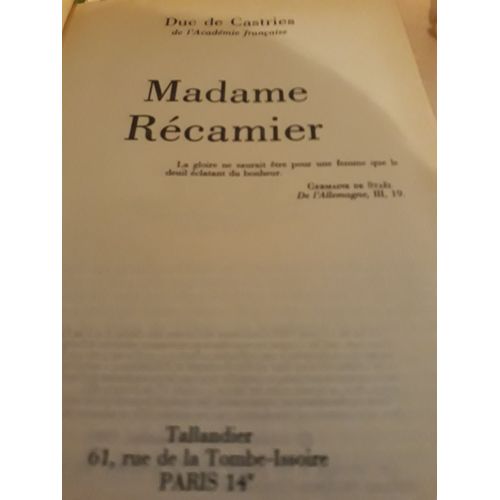 Madame Recamier