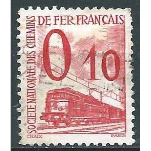 France 1960, Très Bel Exemplaire Timbre Pour Petits Colis, Locomotive Électrique, Yvert 32, 0.10f. Rouge, Oblitéré, Tbe -