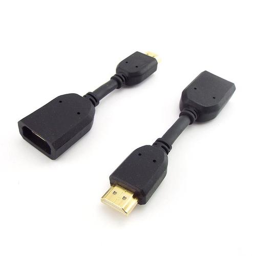 Câble d'extension mâle-femelle compatible HDMI, pour TV HD, LCD, ordinateur portable, convertisseur à Angle réglable, connecteur étendu