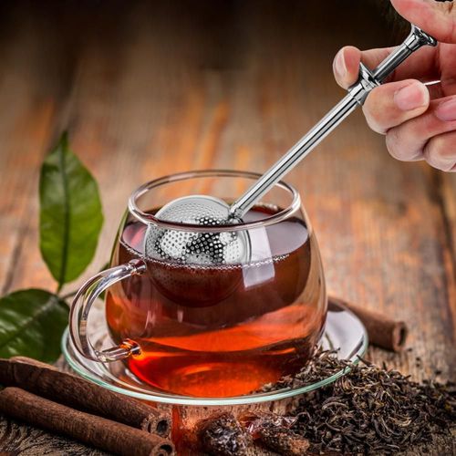 Passoire À Thé En Maille, 1 Pièce, Infuseur À Thé En Acier Inoxydable, Boule À Thé Avec Longue Poignée, Passoire À Thé En Vrac, Accessoire De Cuisine