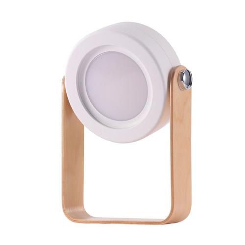 Moonbiffy-Lanterne Portable À Poignée En Bois Créative, Lampe De Table Led Pliante Télescopique, Veilleuse De Charge, Lampe De Lecture, 1pc